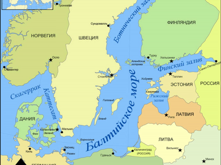 Где находится калининград на карте россии показать