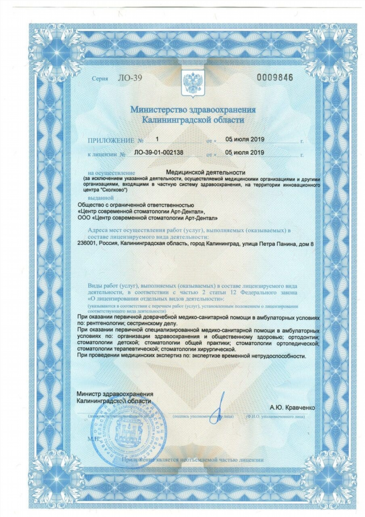 Минздрав калининграда