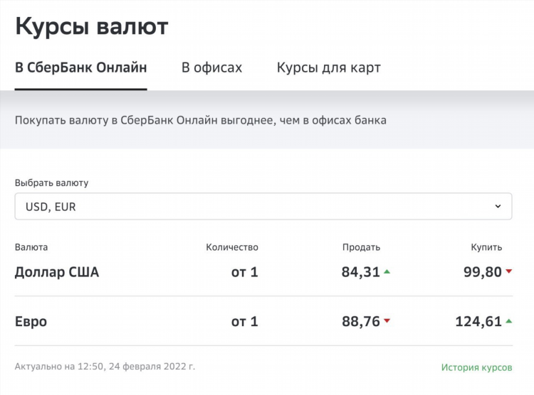 Сбербанк калининград обмен валюты